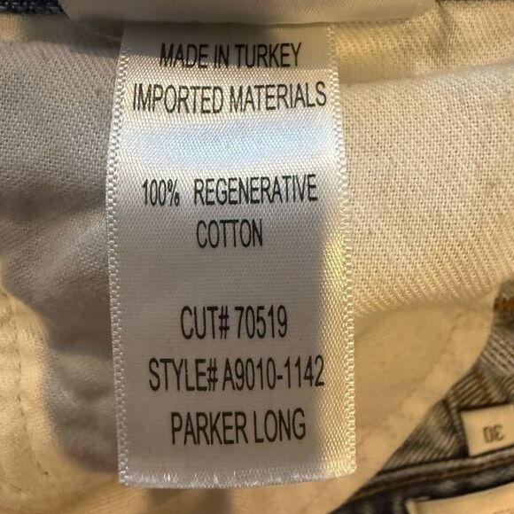 AGOLDE Parker Long Loose Fit Denim Shorts - Skywave - Size 30 - Picture 7 of 7